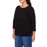 Kirkland Signature Ladies Boatneck Tee in Black