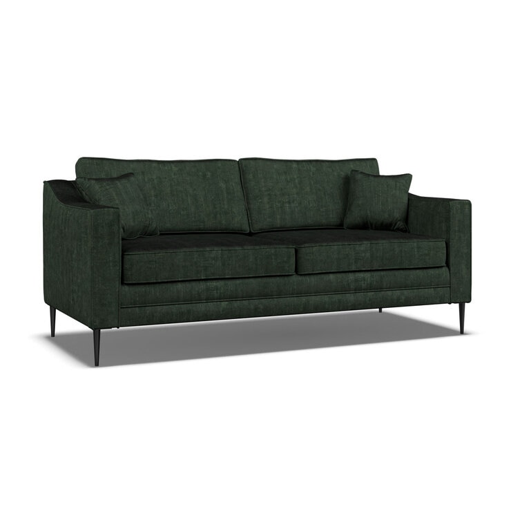 Aspen Velvet 3 Seater Sofa, Green
