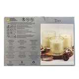 Torc Fragranced Textured Clear Glass Candles, 3 Pack