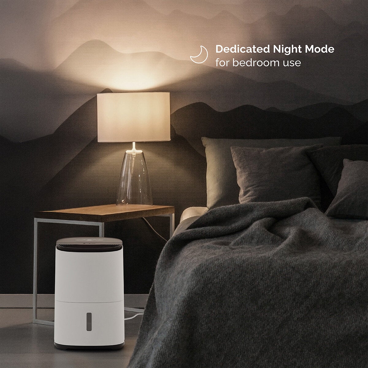 MeacoDry Arete One 12L Dehumidifier & Air Purifier in Warm Pebble