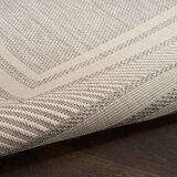 Nourison Horizon Border Indoor / Outdoor Rug in 2 Sizes, Grey