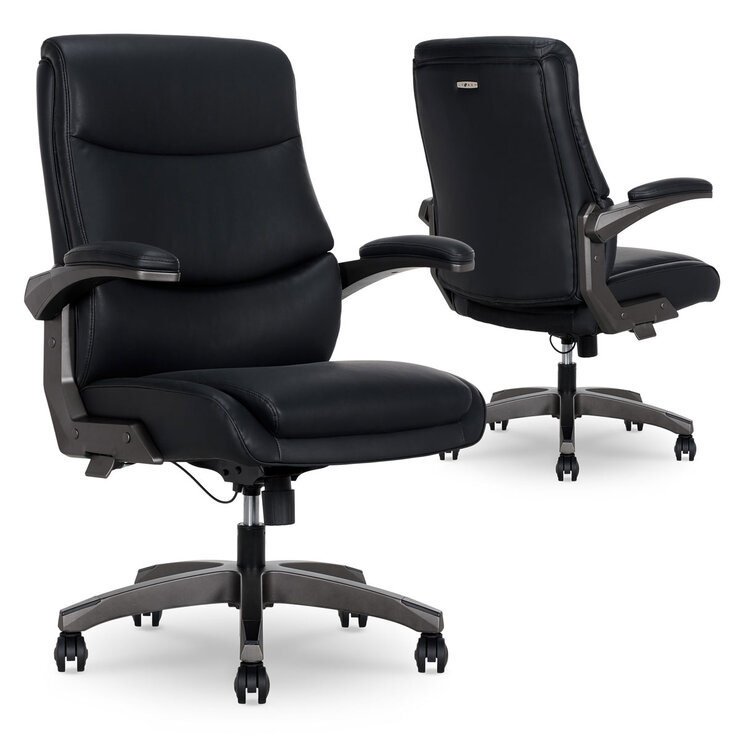 La-Z-Boy® Manager Chair with Flip-Up Arms, Black