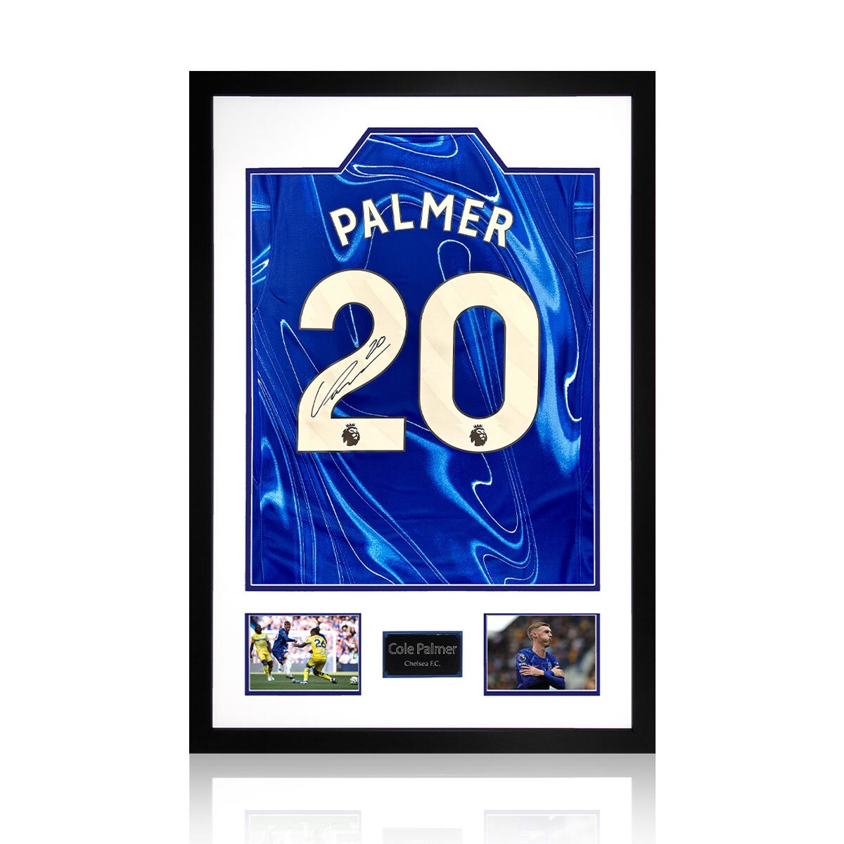 Cole Palmer CFC 24/25 Signed Framed Shirt, including 2 Photos
