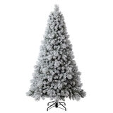 7.5 ft (2.3m) Pre-Lit GLITTER FLOCKED Artificial Christmas Tree with 1,150 Color-Changing Micro Twinkle LED Lights
