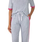 DKNY Ladies Short Sleeve Tee & Jogger Lounge Set in Grey