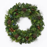 32" Mixed Greenery Wreath