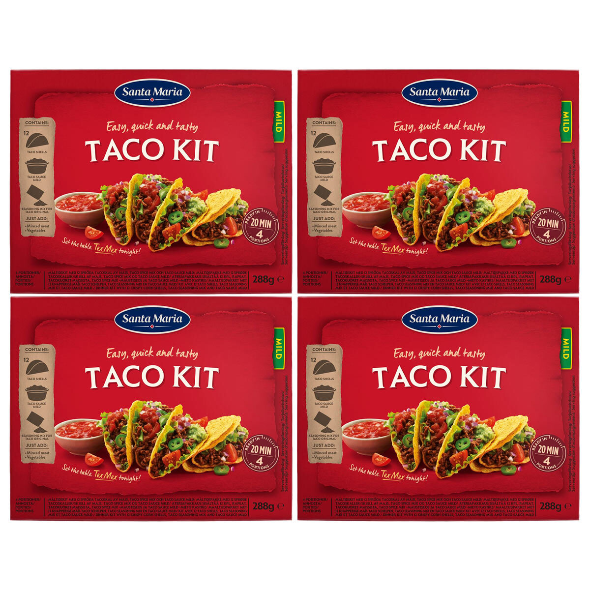 Santa Taco Kit, 4 x 288g