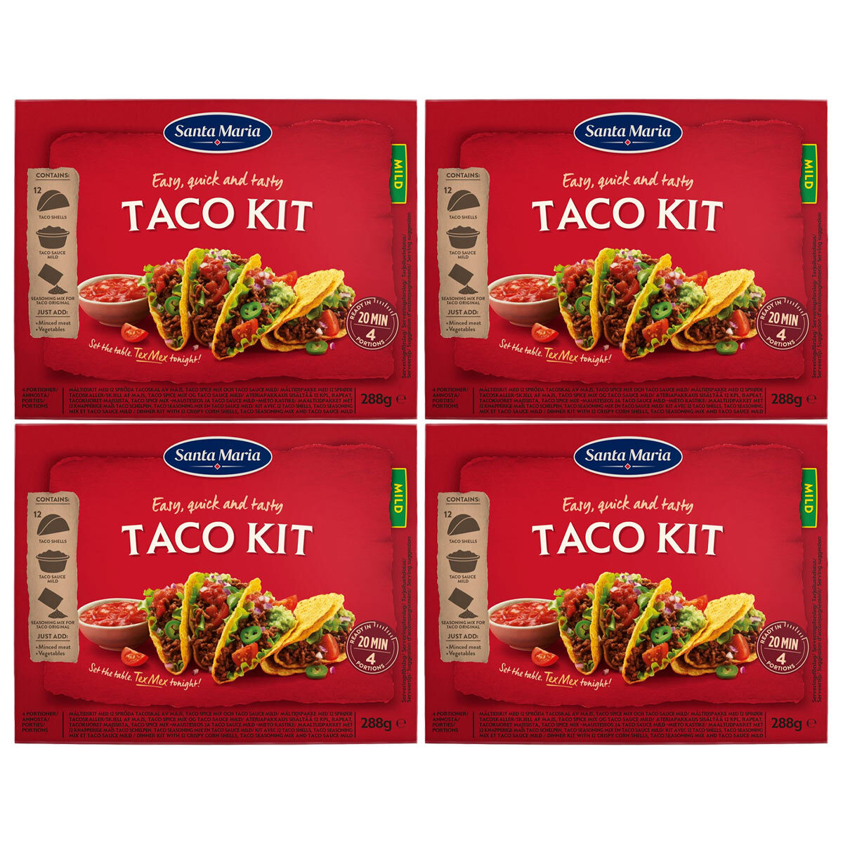 Santa Maria Taco Kit, 4 x 288g