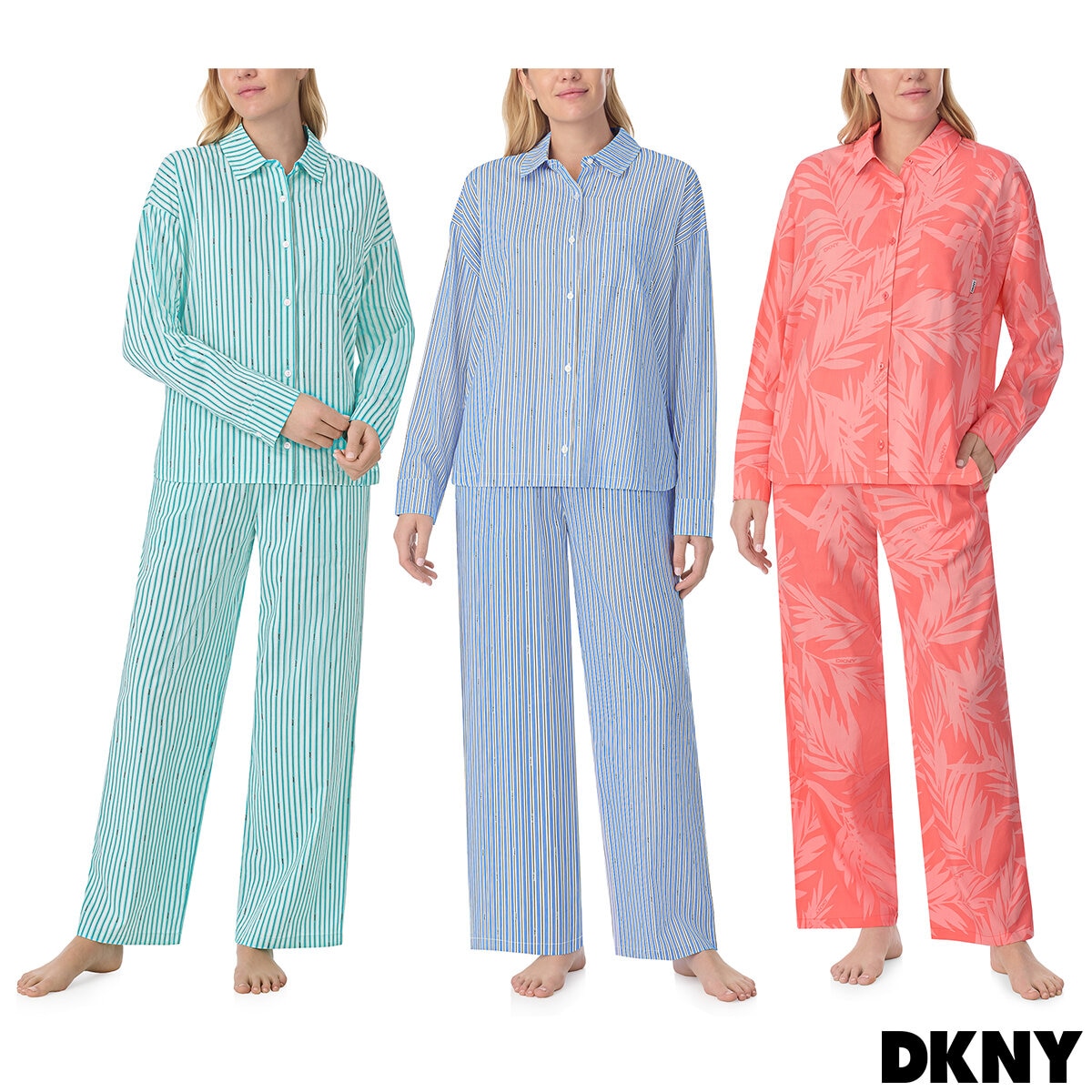 DKNY Ladies Cotton Blend Pyjama Set