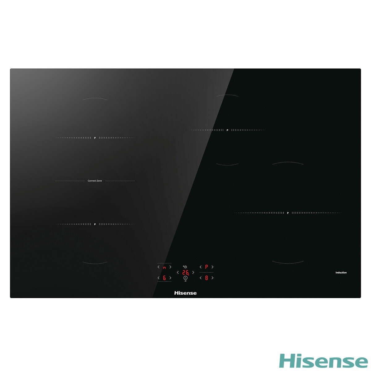Hisense Hi6 HI8421BSC 80cm Induction Hob with Bridge Zone, in Black