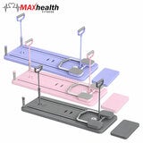 Studio image of the MAXhealth Portable Pilates Reformer in 3 colours
