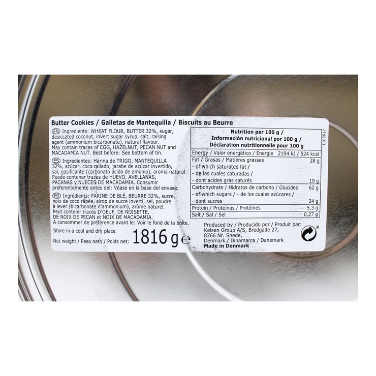 Kelsen Danish Butter Cookies, 1.8kg Costco UK