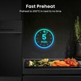 Hisense Hi8 BlackLine BIM4AH8UKWF Built In Electric Single Oven with Microwave, in Jet Black