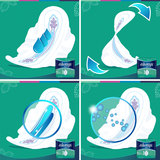 Always Ultra Normal Size 1 Sanitary Towels with Wings, 56 Pads