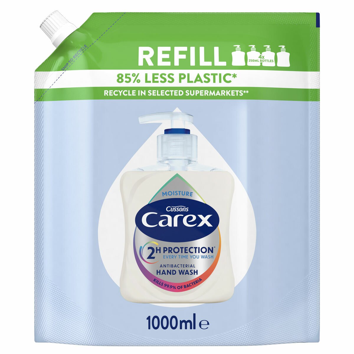 Carex Moisture Liquid Hand Soap Refill, 3 x 1L