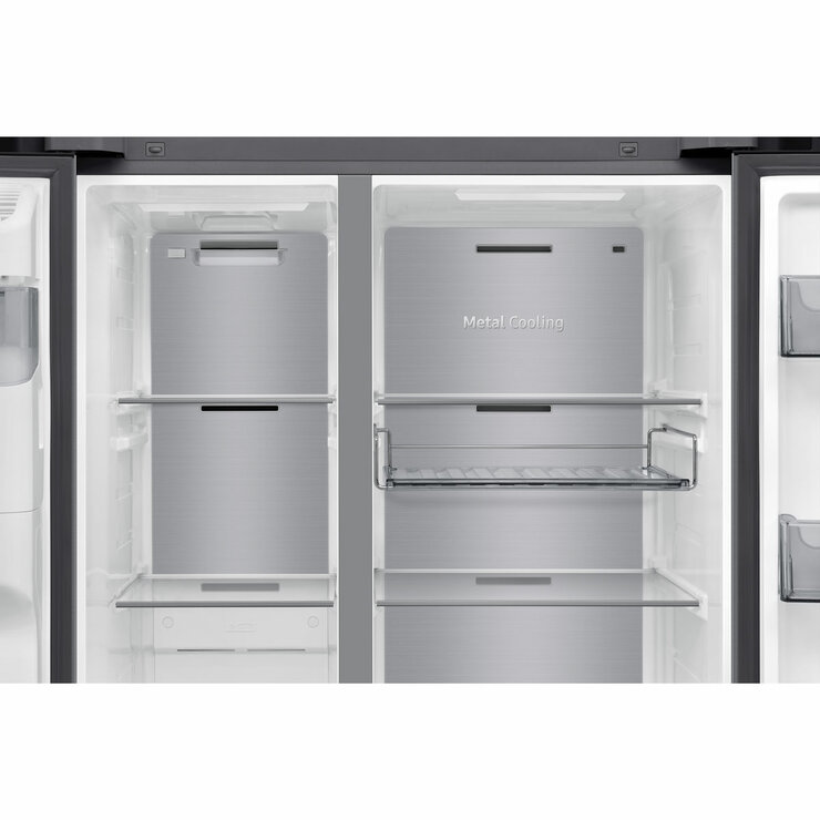 Samsung Series 9 RS90F64EDTEU Side by Side Fridge Freezer, D Rated in Silver