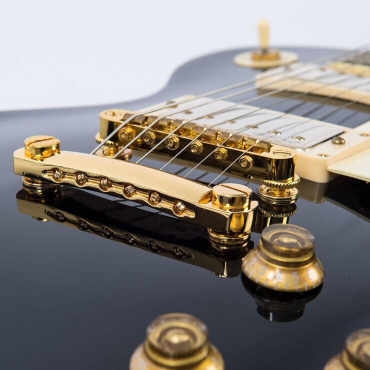 close up front of guitar close up front of guitar