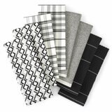 Kelly Collection Kitchen Towels 8 Pack, in Black
