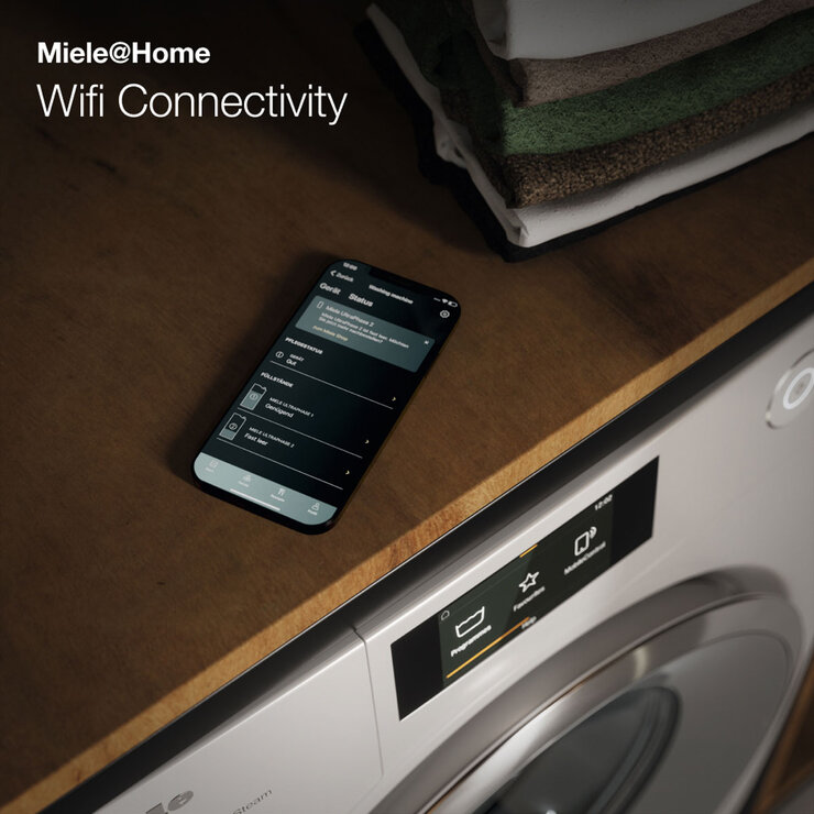 Miele WEK365 WCS PowerWash, 10kg Washing Machine, A Rated in Lotus White