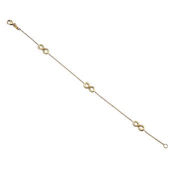 14ct Yellow Gold Infinity Bracelet