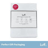 Luff 700 Thread Count 100% Organic Bamboo Pillowcases 2 Pack White