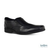 TeⓇm Harvey Boys Leather Sleek Slip On School Shoes
