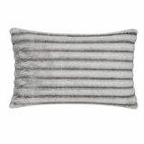 Extra Large Faux Fur Pillow in Grey, 76 x 122 cm