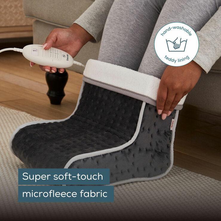 Beurer FW20 Cosy Electric Heated Foot Warmer, Grey