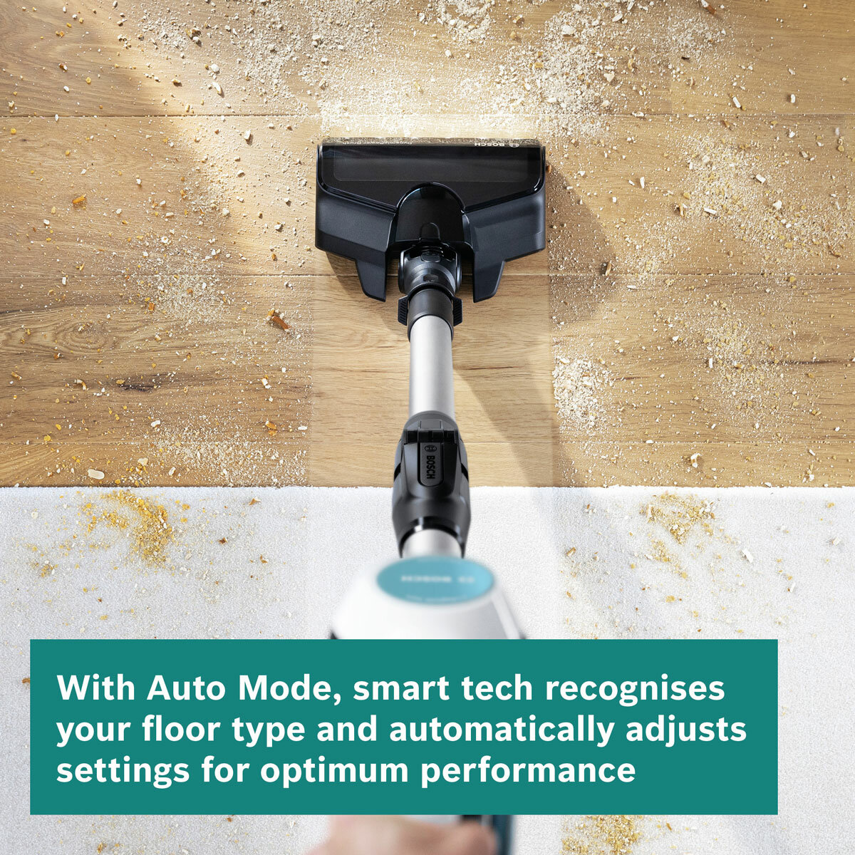 Lifestyle image of Bosch Unlimited 7 Aqua Cordless Stick with Auto Mode