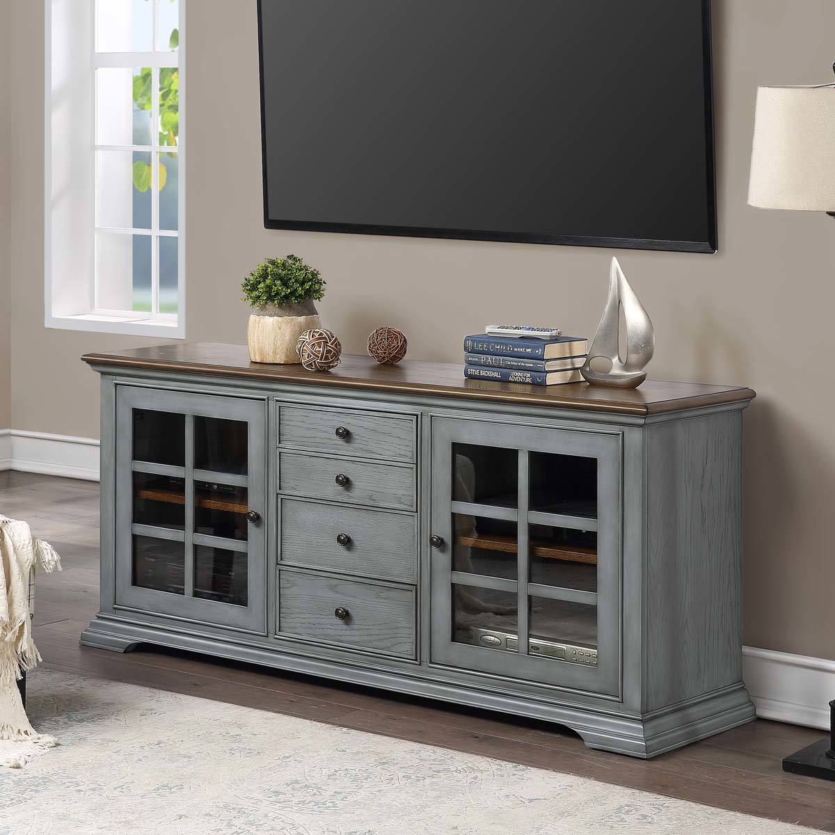 Northridge Beaufort Vintage Grey Accent Console for TVs up to 70