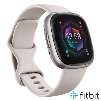 FitBit Sense 2 Smart Watch in White/Platinum