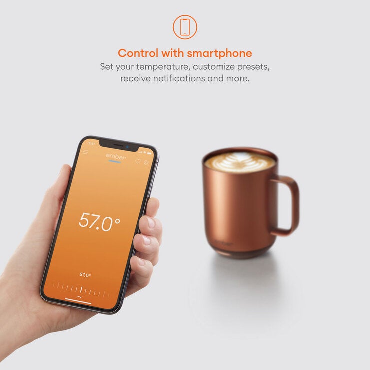 Description of Smartphone Control Ember Copper Mug Description of Smartphone Control Ember Copper Mug