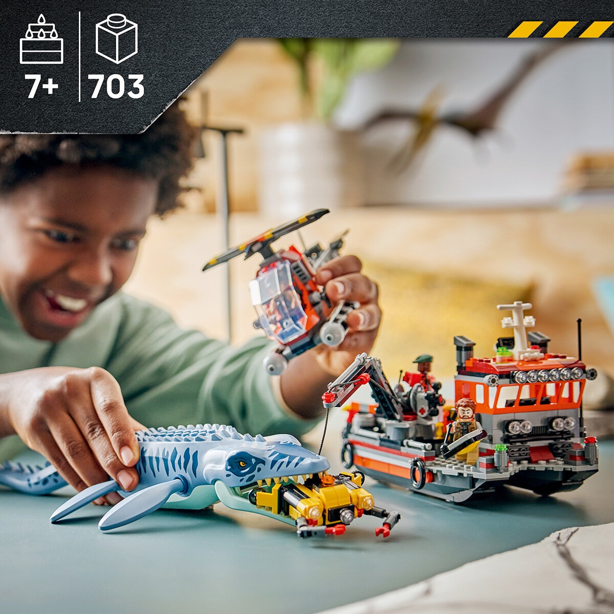 LEGO Jurassic World Mosasaurus Dinosaur Boat Attack - Model 77983 (7+ Years) LEGO Jurassic World Mosasaurus Dinosaur Boat Attack - Model 77983 (7+ Years)
