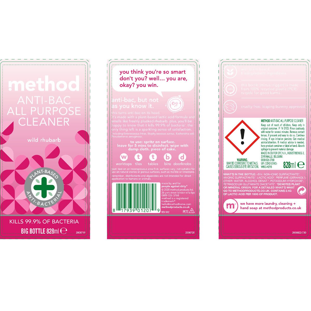 Method Mixed Pack Spray, 3 x 828ml