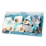 Hotel Doggy Cozy Winter Plushies, 4 Pack