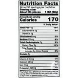 Cut out nutritional information on white background