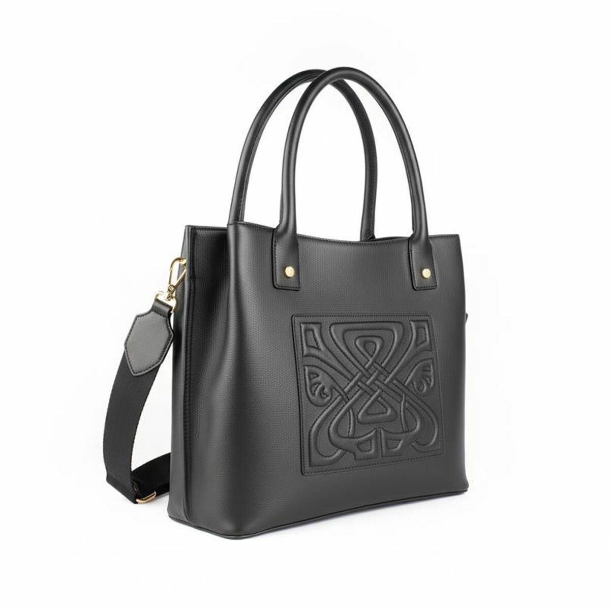 Biba Padded Leather Tote Bag in Black