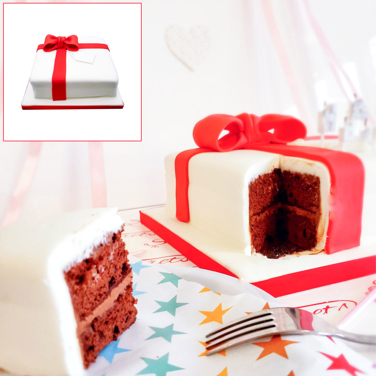 New Cakes Present Box Cake in 3 Flavours, 1.95kg