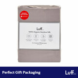 Luff 700 Thread Count 100% Organic Bamboo Pillowcases 2 Pack Dark Grey 2