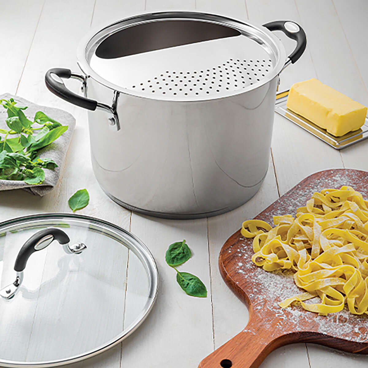 Tramontina Stainless Steel Stockpot & Drainer, 24cm / 7.8L