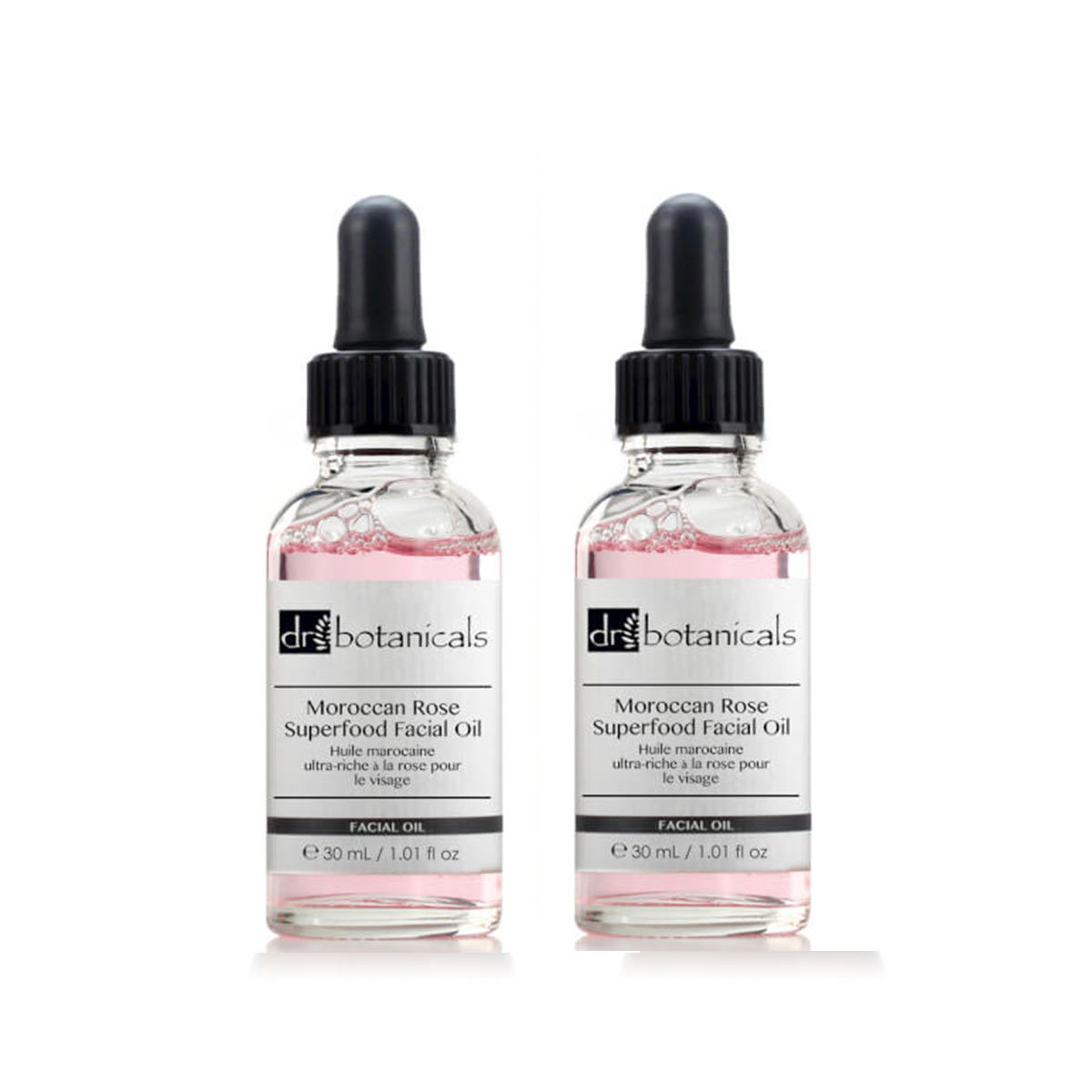 Dr Botanicals Moroccan Rose Superfood Facial Oil, 2 x 30ml