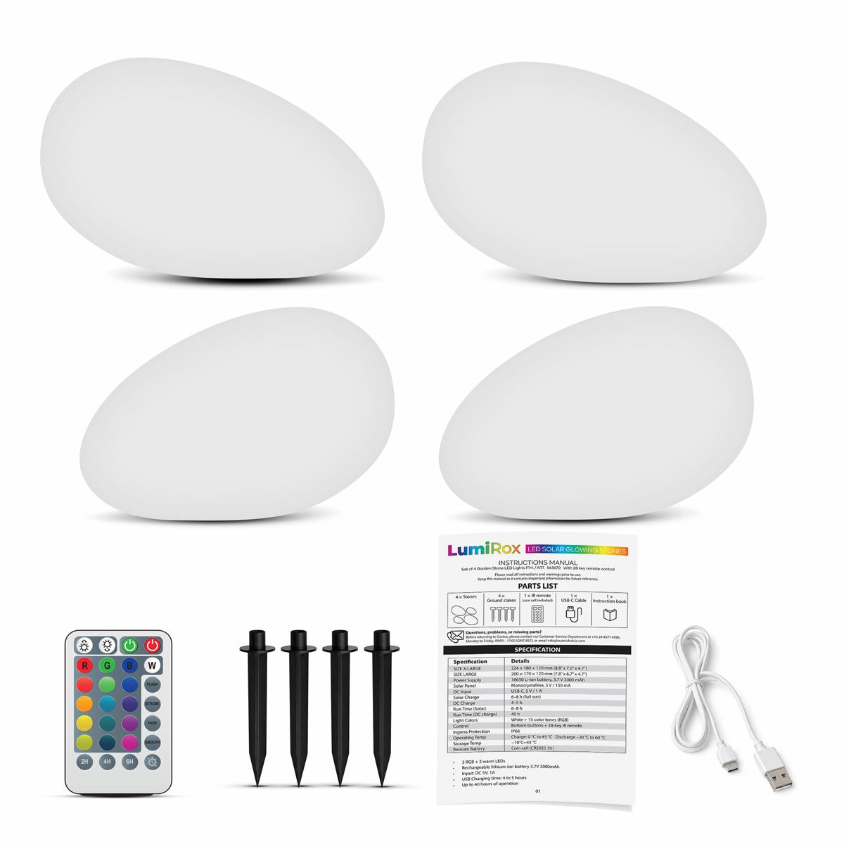 LED Solar Glowing Stones (4 pack) LED Solar Glowing Stones (4 pack)