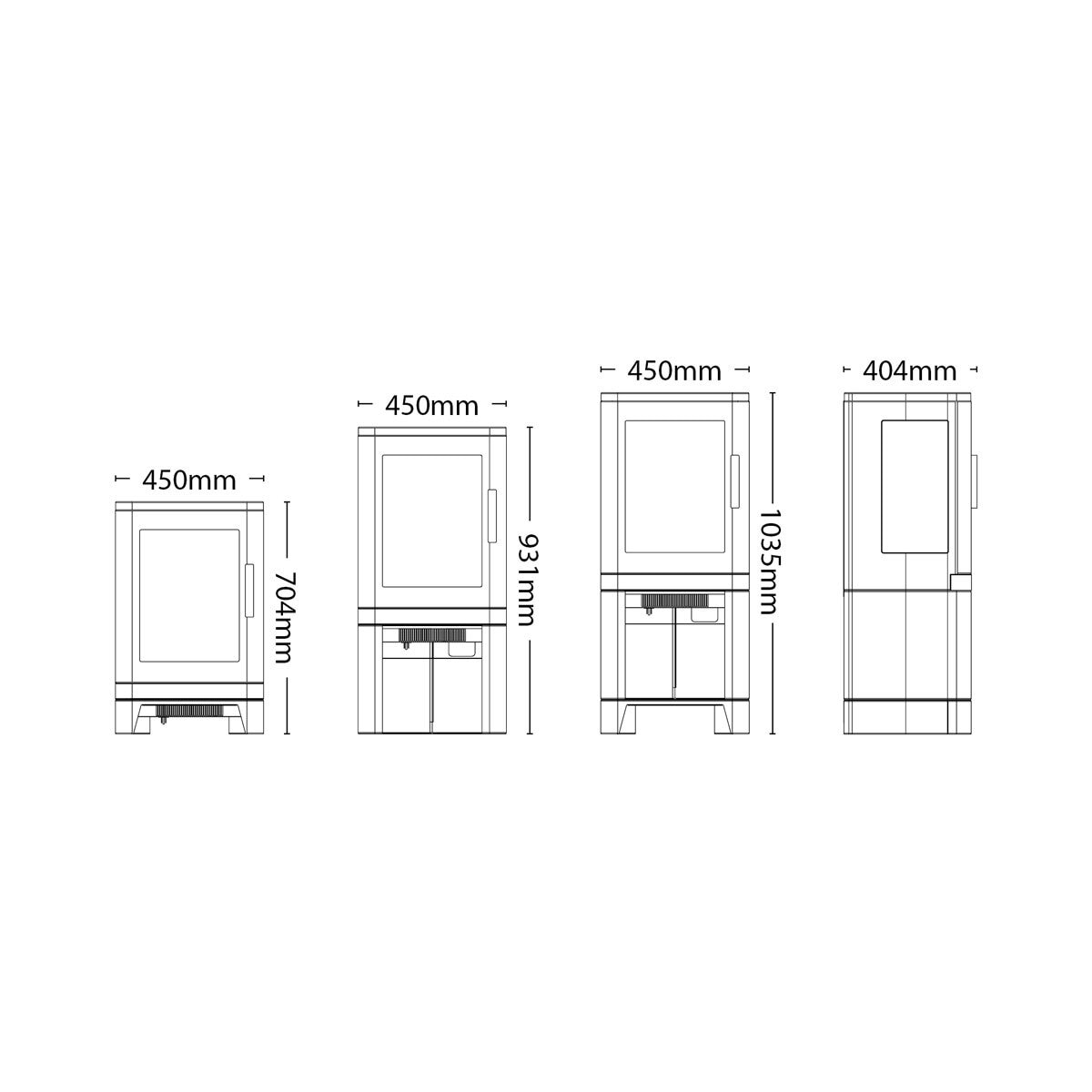 Vue Electric Stove Dimensions