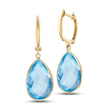 Topaz Earrings, 14ct Yellow Gold