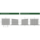 Stone Garden 10ft x 8ft (3m x 2.4m) Large Two Door Steel Shed in 2 Colours