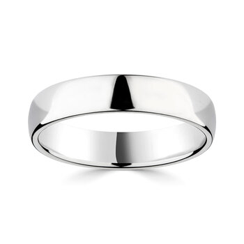 5.0mm Luxury Court Wedding Ring, Platinum