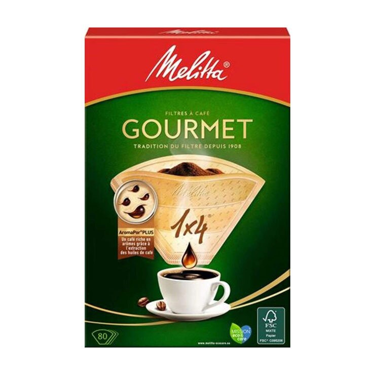Melitta Gourmet Coffee Filter Papers Size 1x4, 8 x 80 Filters Costco UK