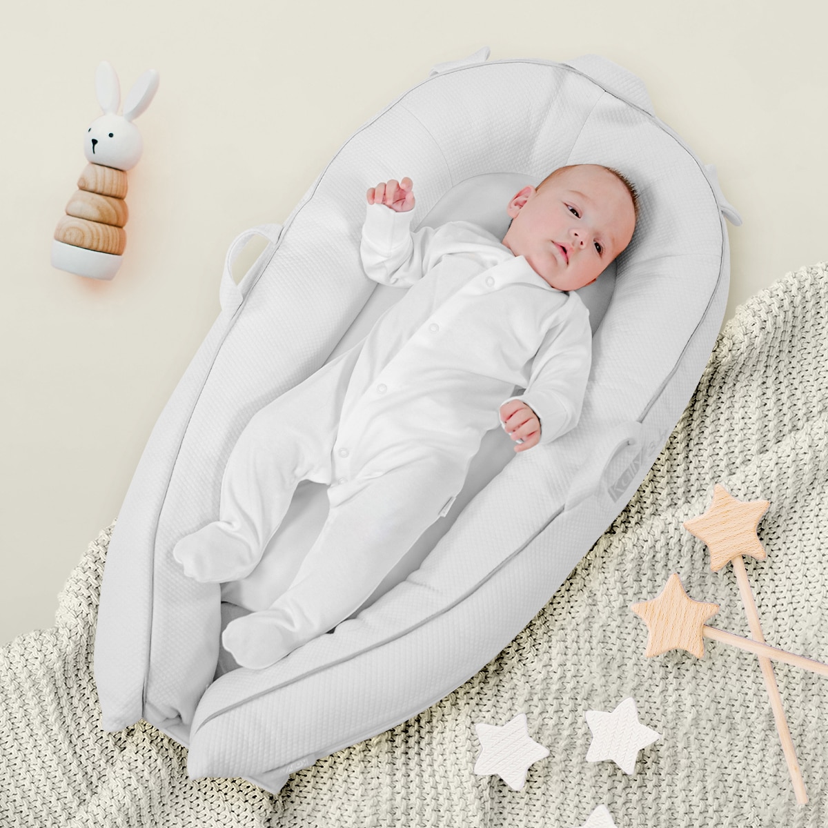 Kally Sleep Baby Nest Pillow (08 Months), Grey Costco UK