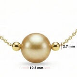 10.5-11mm Golden Southsea Pearl Necklace, 14ct Yellow Gold 10.5-11mm Golden Southsea Pearl Necklace, 14ct Yellow Gold
