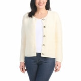 Hilary Radley Textured Knit Jacket in Cream